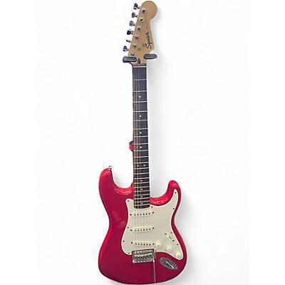 Used Squier Standard Stratocaster Candy Apple Red Solid Body Electric Guitar