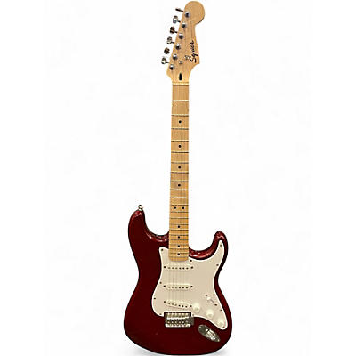 Used Squier Standard Stratocaster Candy Apple Red Solid Body Electric Guitar