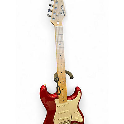 Used Squier Standard Stratocaster Candy Apple Red Solid Body Electric Guitar
