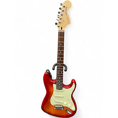Used Squier Standard Stratocaster Cherry Sunburst Solid Body Electric Guitar