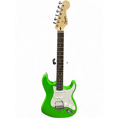 Used Squier Standard Stratocaster Green Solid Body Electric Guitar
