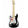 Used Squier Standard Stratocaster Left Handed Black Electric Guitar Black