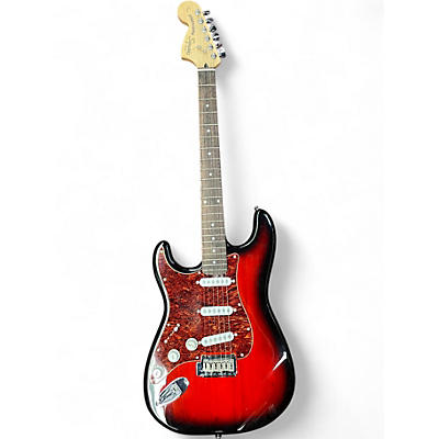 Used Squier Standard Stratocaster Left Handed Crimson Red Burst Electric Guitar