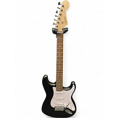 Used Squier Standard Stratocaster Matte Black Solid Body Electric Guitar