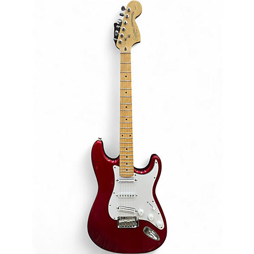 Used Squier Standard Stratocaster Metallic Red Solid Body Electric Guitar Metallic Red