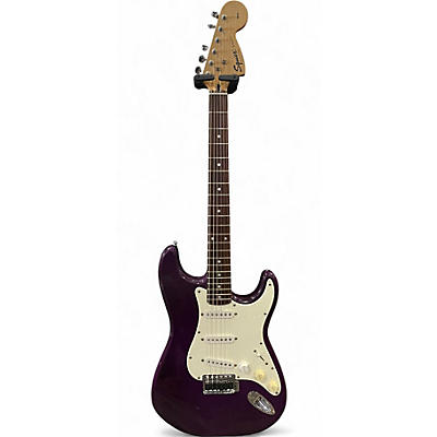 Used Squier Standard Stratocaster Purple Solid Body Electric Guitar