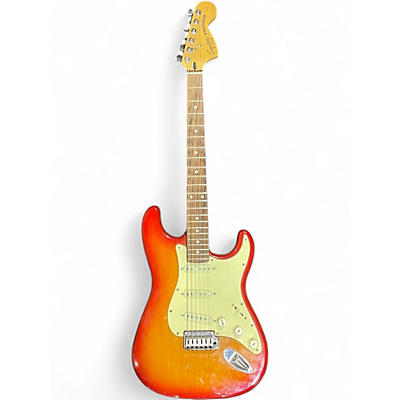 Used Squier Standard Stratocaster RED BURST Solid Body Electric Guitar