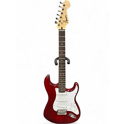 Used Squier Standard Stratocaster RED Solid Body Electric Guitar