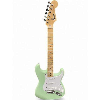 Used Squier Standard Stratocaster Surf Green Solid Body Electric Guitar