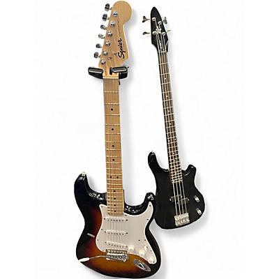 Used Squier Standard Stratocaster Tobacco Solid Body Electric Guitar