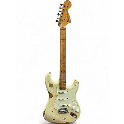 Used Squier Standard Stratocaster WHITE Solid Body Electric Guitar