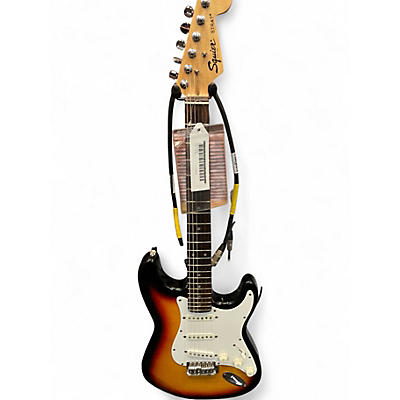 Used Squier Strat 2 Color Sunburst Solid Body Electric Guitar