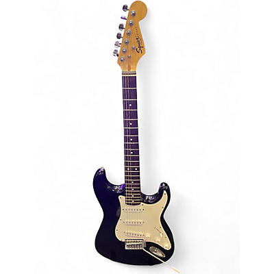 Used Squier Strat Black and White Solid Body Electric Guitar