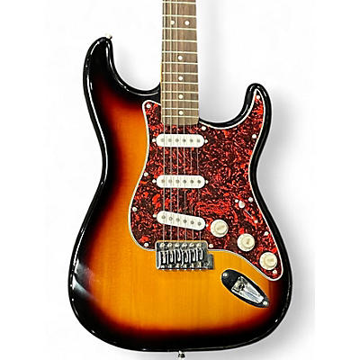 Used Squier Stratocaster 3 Color Sunburst Solid Body Electric Guitar