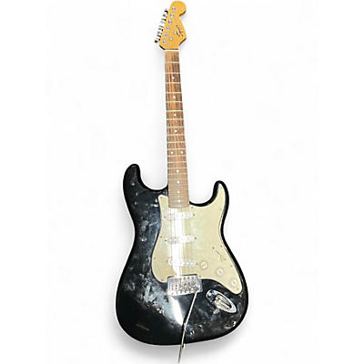 Used Squier Stratocaster Black Solid Body Electric Guitar
