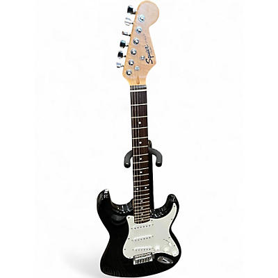 Used Squier Stratocaster CAE Black Solid Body Electric Guitar
