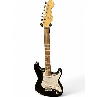 Used Squier Stratocaster Flat Black Solid Body Electric Guitar