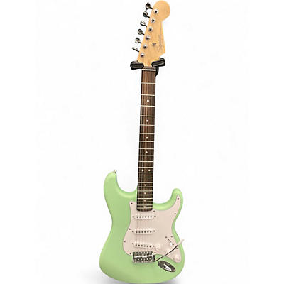 Used Squier Stratocaster  Green Solid Body Electric Guitar