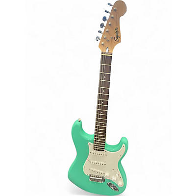 Used Squier Stratocaster Green Solid Body Electric Guitar