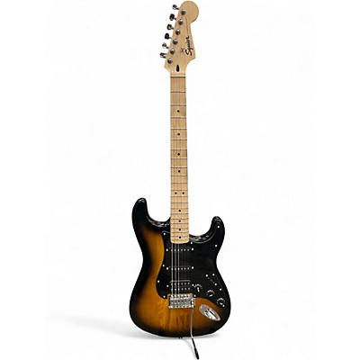 Used Squier Stratocaster HSS 2 Tone Sunburst Solid Body Electric Guitar