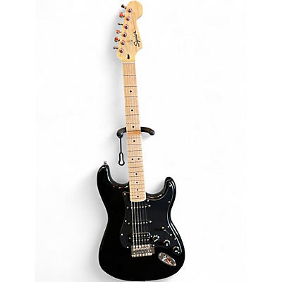 Used Squier Stratocaster HSS Black Solid Body Electric Guitar