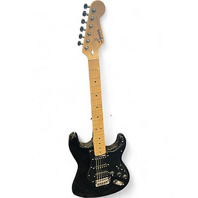Used Squier Stratocaster HSS Black Solid Body Electric Guitar