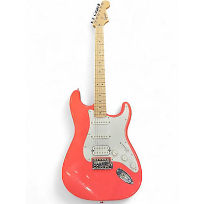 Used Squier Stratocaster HSS CORAL Solid Body Electric Guitar