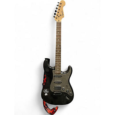 Used Squier Stratocaster HSS Charcoal Frost Metallic Solid Body Electric Guitar