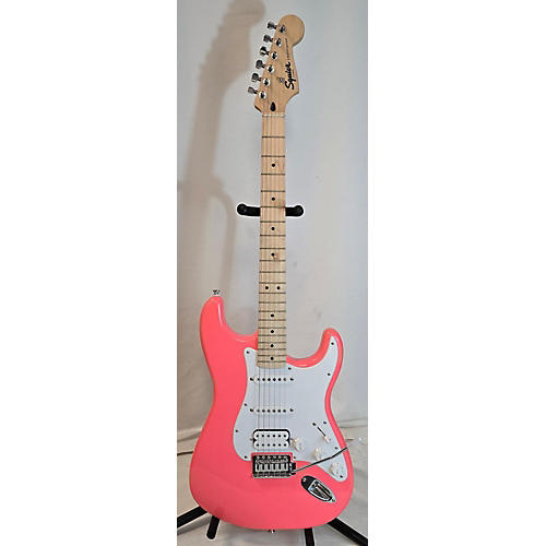 Squier Used Squier Stratocaster HSS Flamingo Solid Body Electric Guitar Flamingo