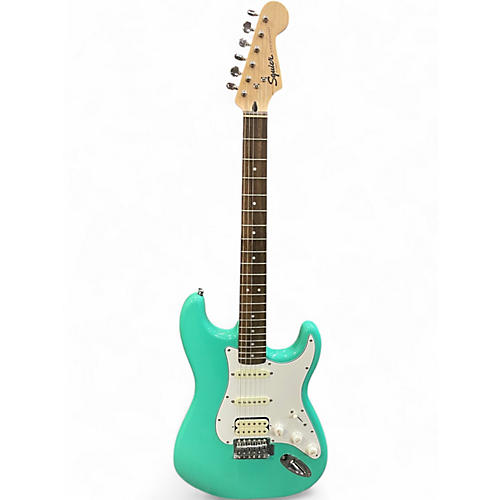 Used Squier Stratocaster HSS Surf Green Solid Body Electric Guitar Surf Green
