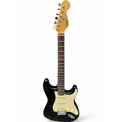 Used Squier Stratocaster II Black Solid Body Electric Guitar Black