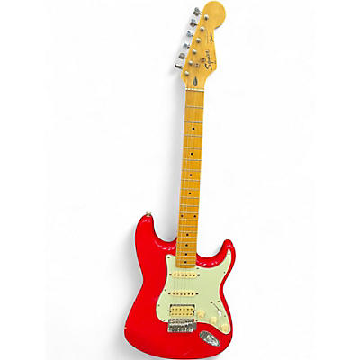 Used Squier Stratocaster Korean red Solid Body Electric Guitar