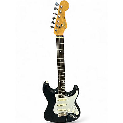 Used Squier Stratocaster Made In Japan Black Solid Body Electric Guitar