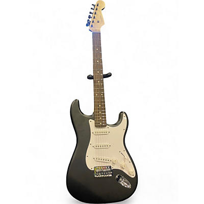Used Squier Stratocaster Matte Black Solid Body Electric Guitar
