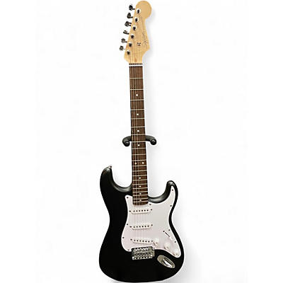 Used Squier Stratocaster Satin Black Solid Body Electric Guitar