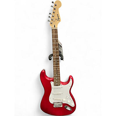 Used Squier Stratocaster  Sparkling Red Solid Body Electric Guitar