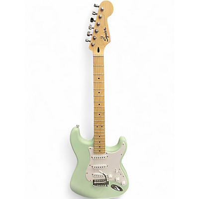 Used Squier Stratocaster sonic Surf Green Solid Body Electric Guitar
