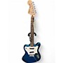 Used Squier Super Sonic Blue Sparkle Solid Body Electric Guitar Blue Sparkle