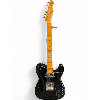 Used Squier TELECASTER CUSTOM Black Solid Body Electric Guitar