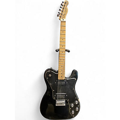 Used Squier TELECASTER CUSTOM Black Solid Body Electric Guitar