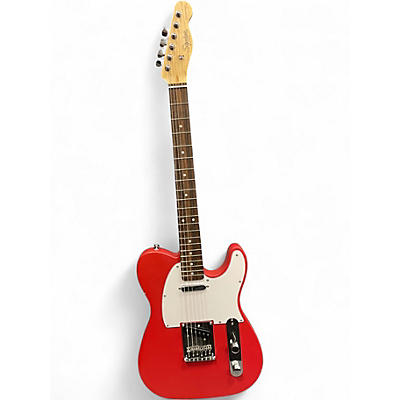 Used Squier TELECASTER DEBUT SATIN RED Solid Body Electric Guitar