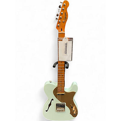 Used Squier TELECASTER THINLINE  SURF GREEN Hollow Body Electric Guitar