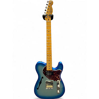Used Squier THINLINE TELECASTER Blue Burst Hollow Body Electric Guitar