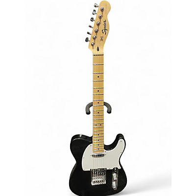 Used Squier Telecaster Black Solid Body Electric Guitar