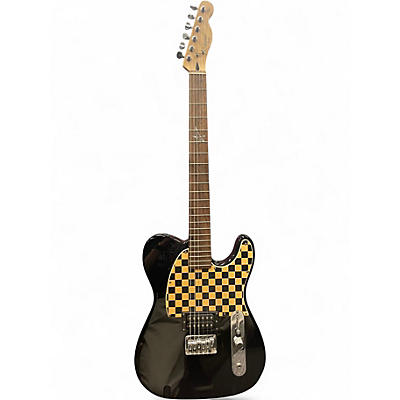 Used Squier Telecaster Black Solid Body Electric Guitar