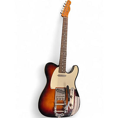 Used Squier Telecaster Custom 2 Tone Sunburst Solid Body Electric Guitar