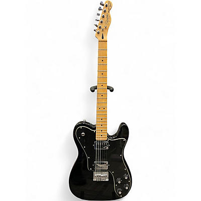 Used Squier Telecaster Custom Black Solid Body Electric Guitar