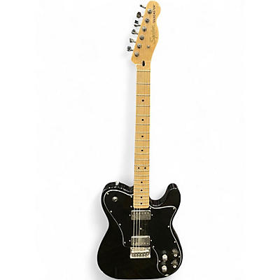 Used Squier Telecaster Custom Black Solid Body Electric Guitar
