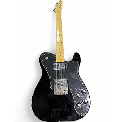 Used Squier Telecaster Custom Black Solid Body Electric Guitar