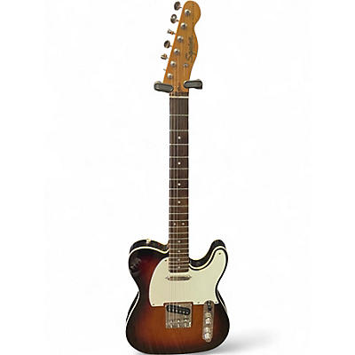 Used Squier Telecaster Custom Tobacco Burst Solid Body Electric Guitar
